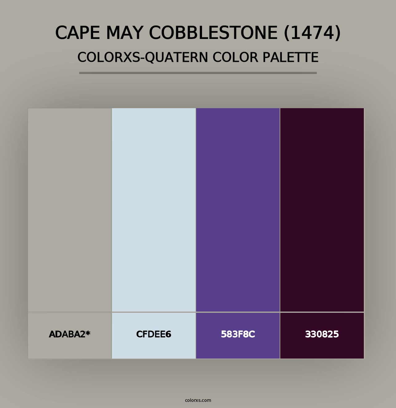 Cape May Cobblestone (1474) - Colorxs Quad Palette