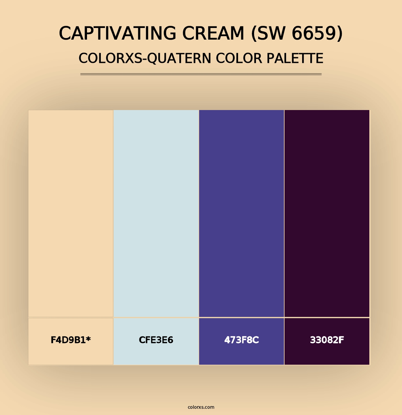 Captivating Cream (SW 6659) - Colorxs Quad Palette