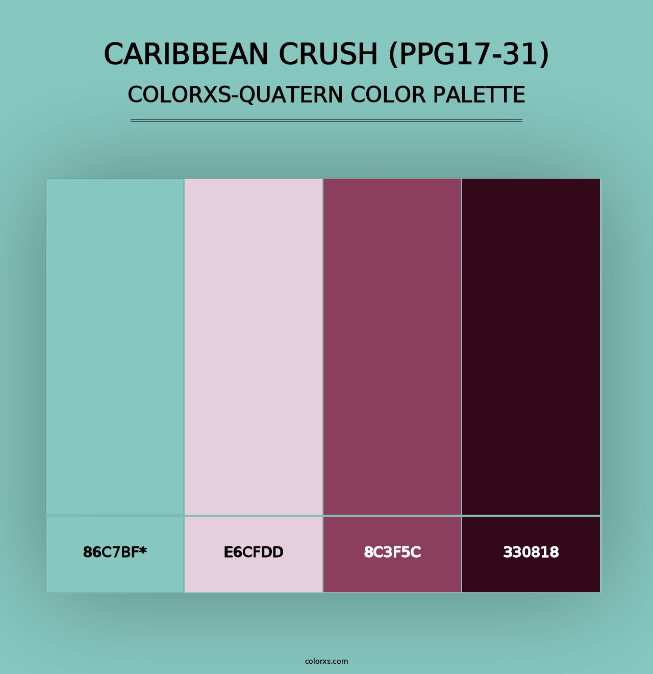 Caribbean Crush (PPG17-31) - Colorxs Quad Palette