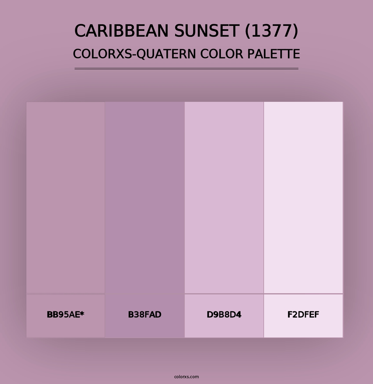 Caribbean Sunset (1377) - Colorxs Quad Palette