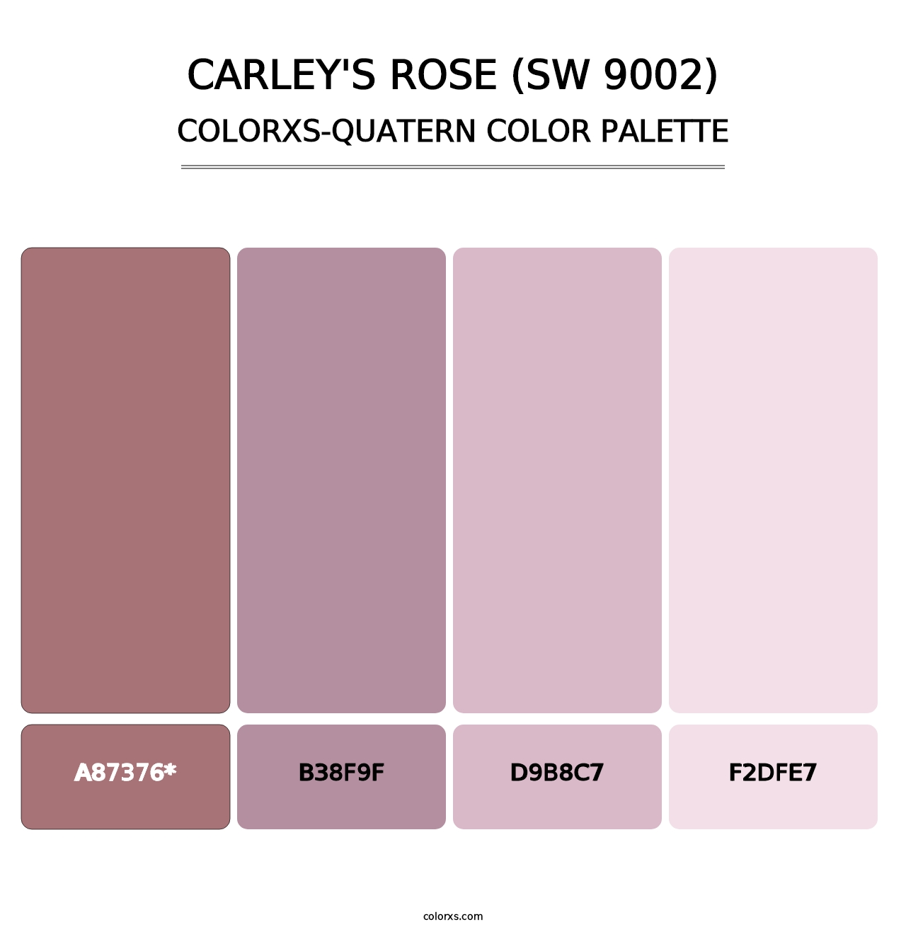 Carley's Rose (SW 9002) - Colorxs Quad Palette