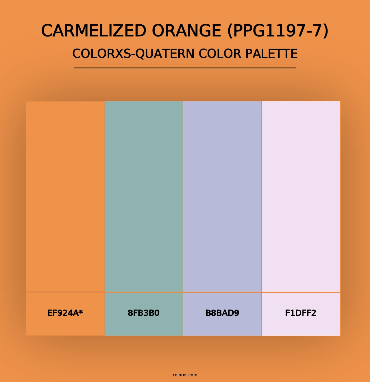 Carmelized Orange (PPG1197-7) - Colorxs Quad Palette