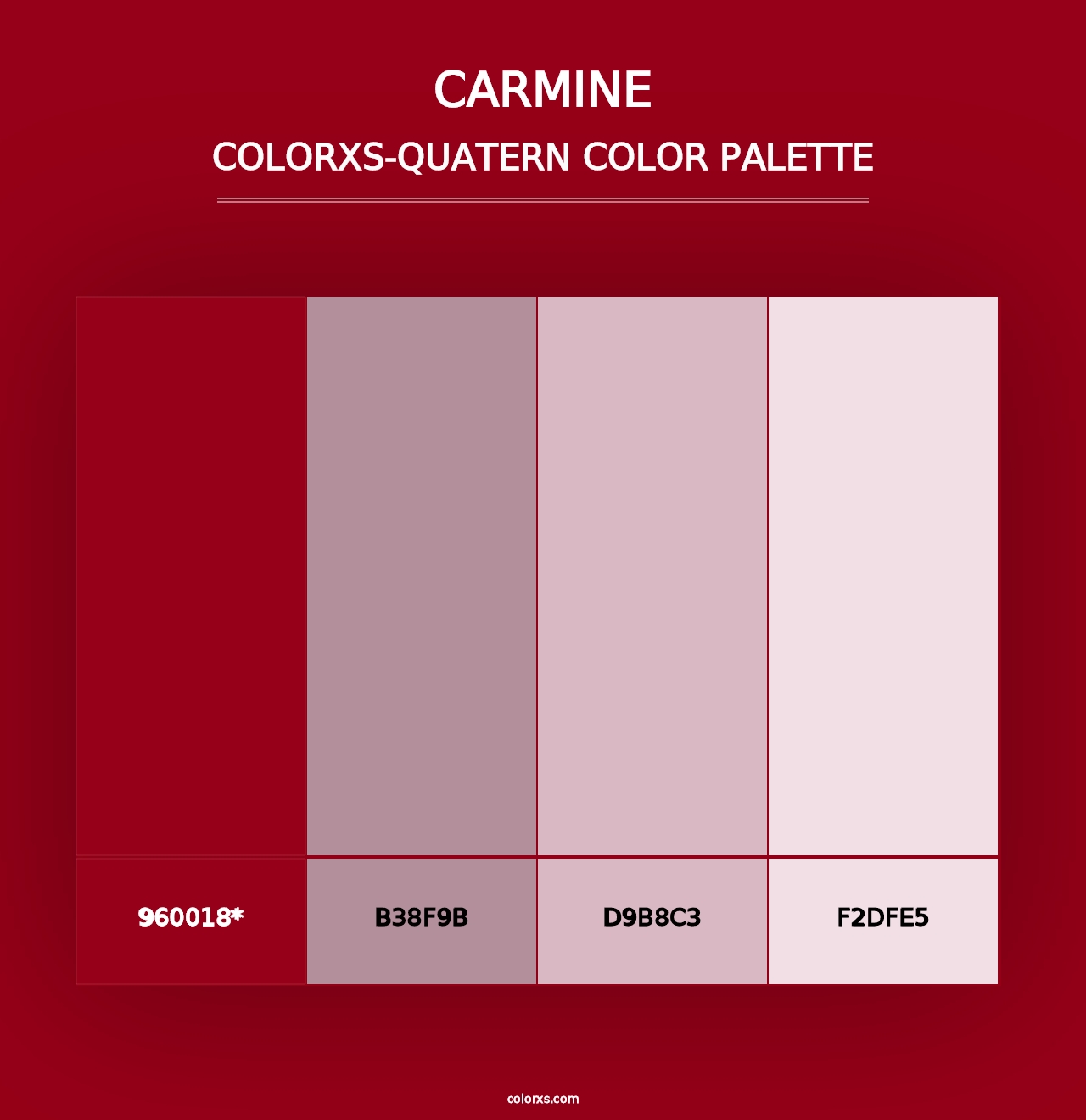 Carmine - Colorxs Quad Palette