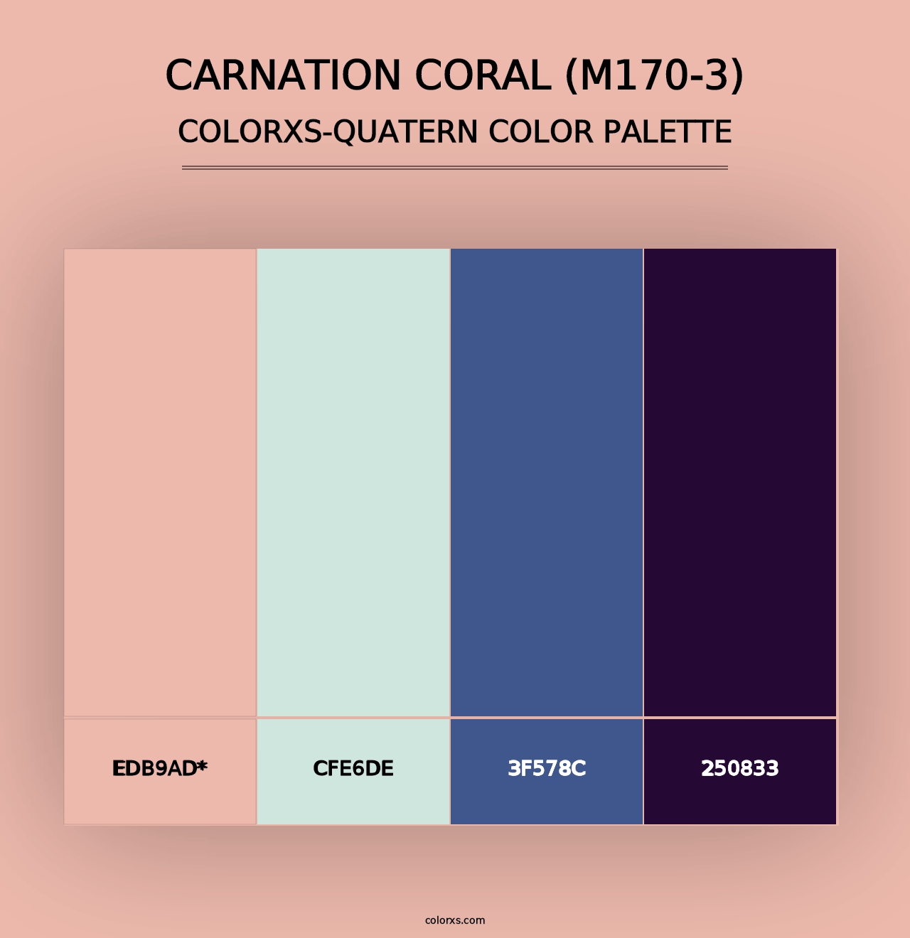 Carnation Coral (M170-3) - Colorxs Quad Palette