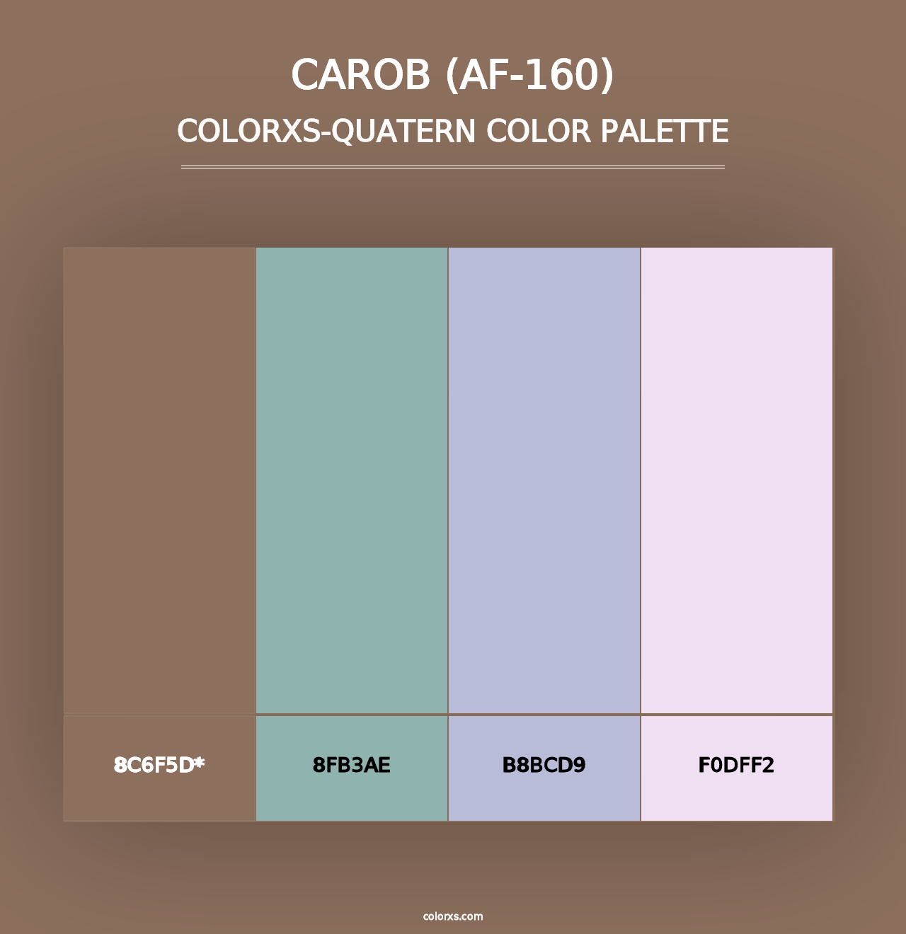 Carob (AF-160) - Colorxs Quad Palette