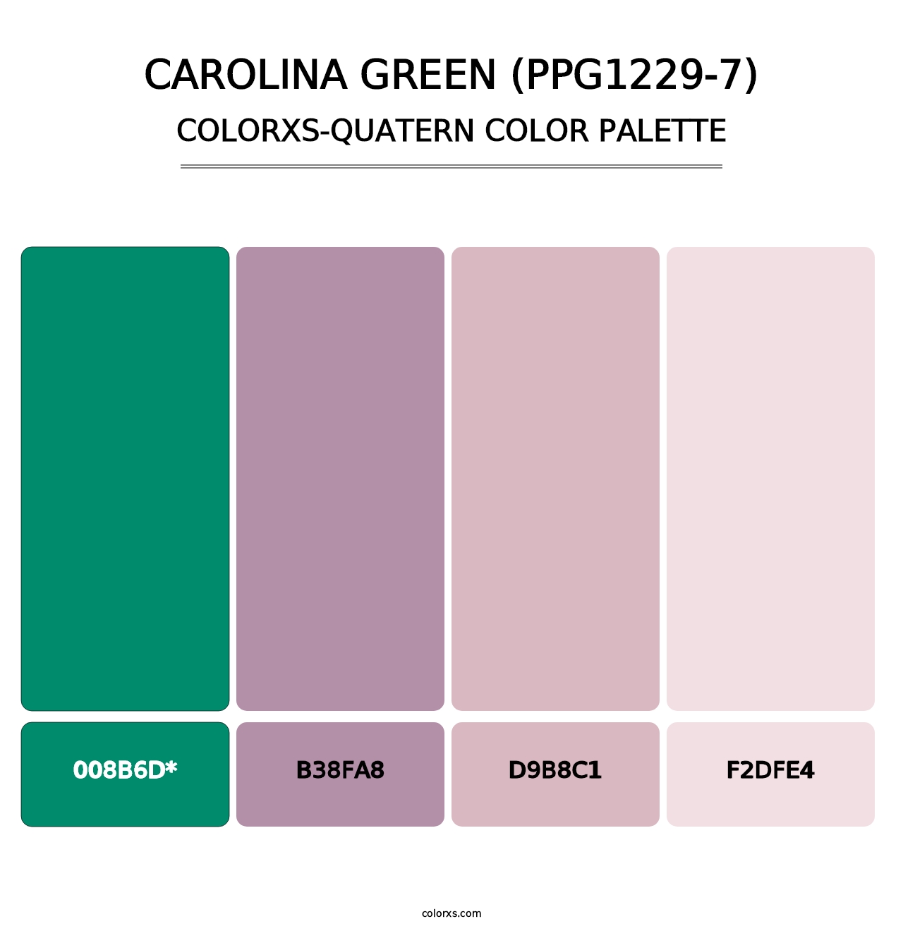 Carolina Green (PPG1229-7) - Colorxs Quad Palette