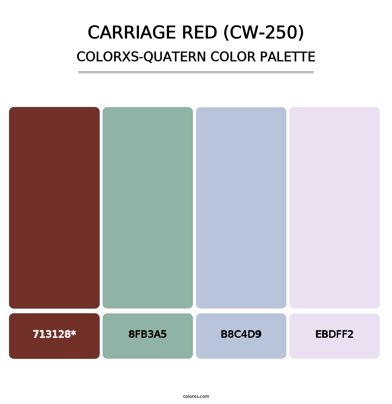 Carriage Red (CW-250) - Colorxs Quad Palette