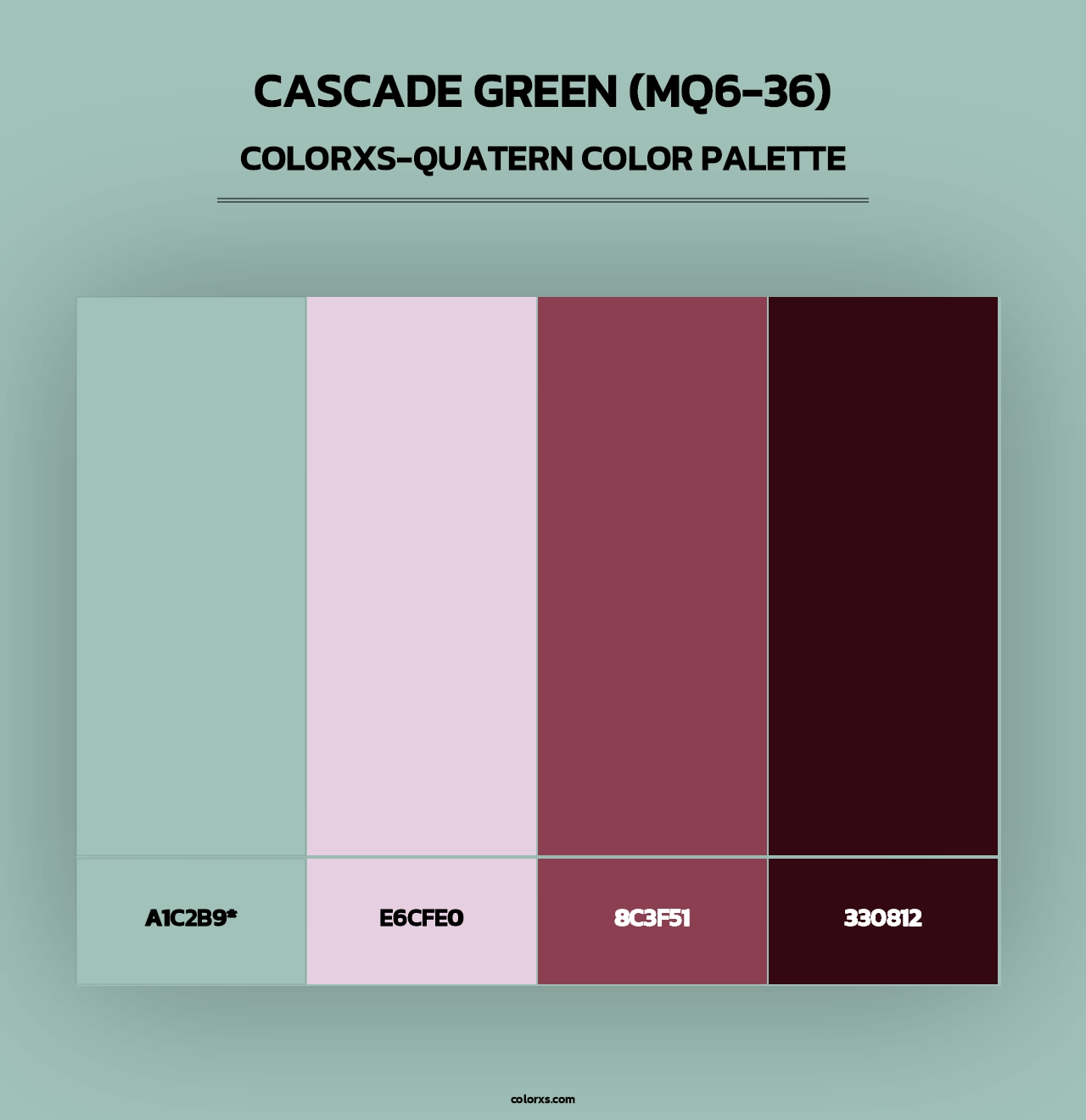 Cascade Green (MQ6-36) - Colorxs Quad Palette