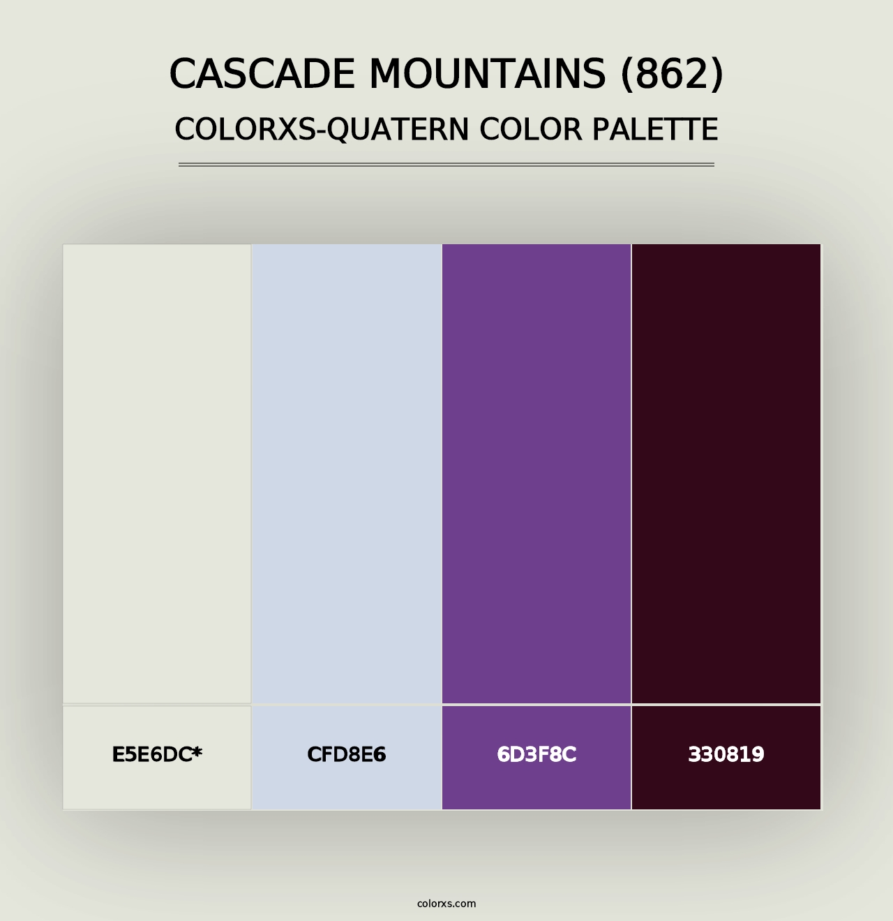 Cascade Mountains (862) - Colorxs Quad Palette