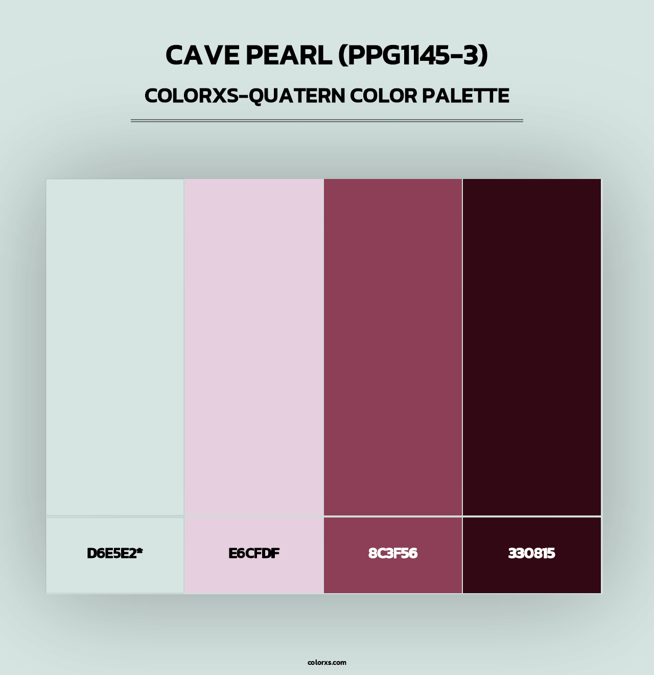 Cave Pearl (PPG1145-3) - Colorxs Quad Palette