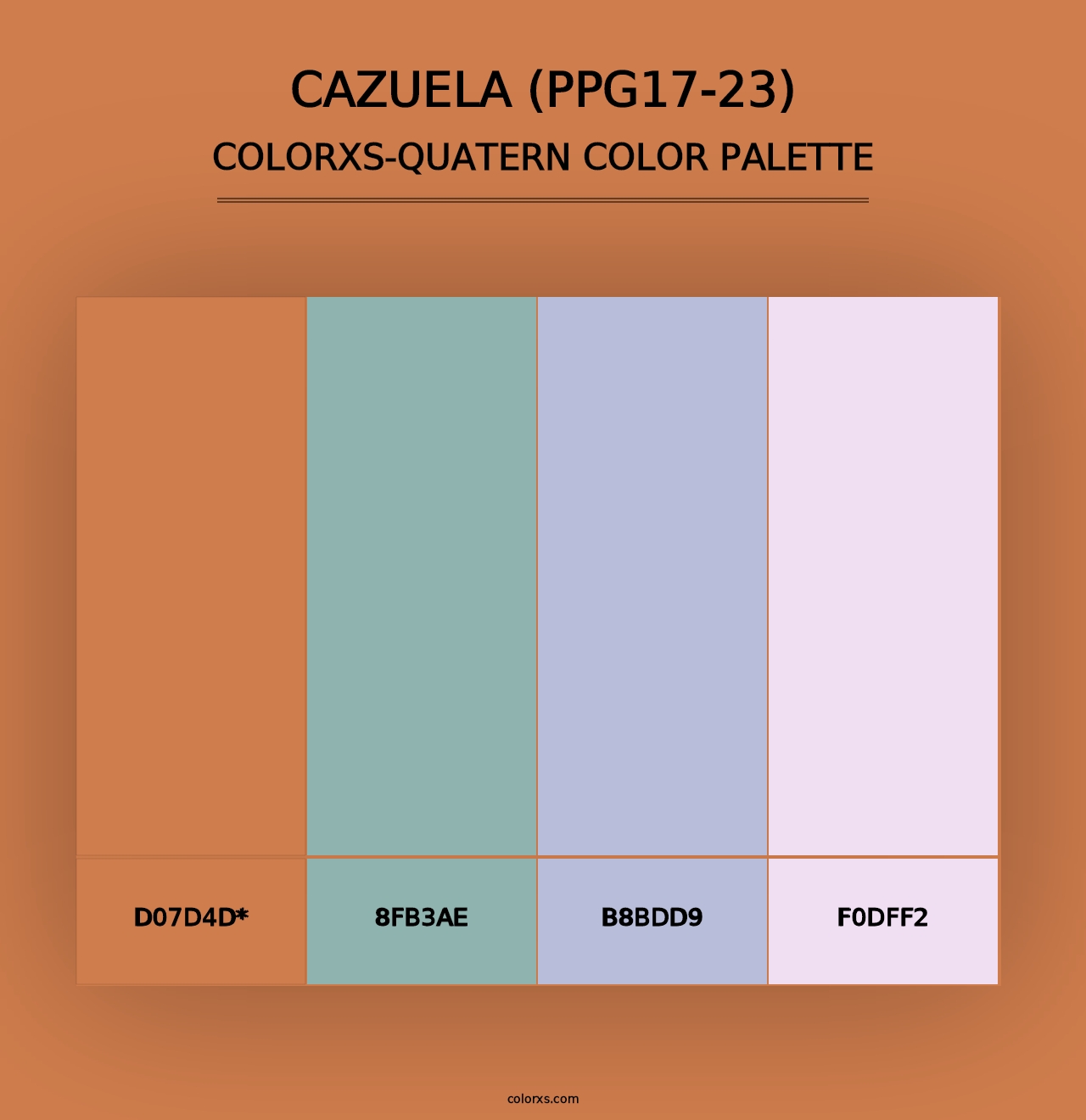 Cazuela (PPG17-23) - Colorxs Quad Palette