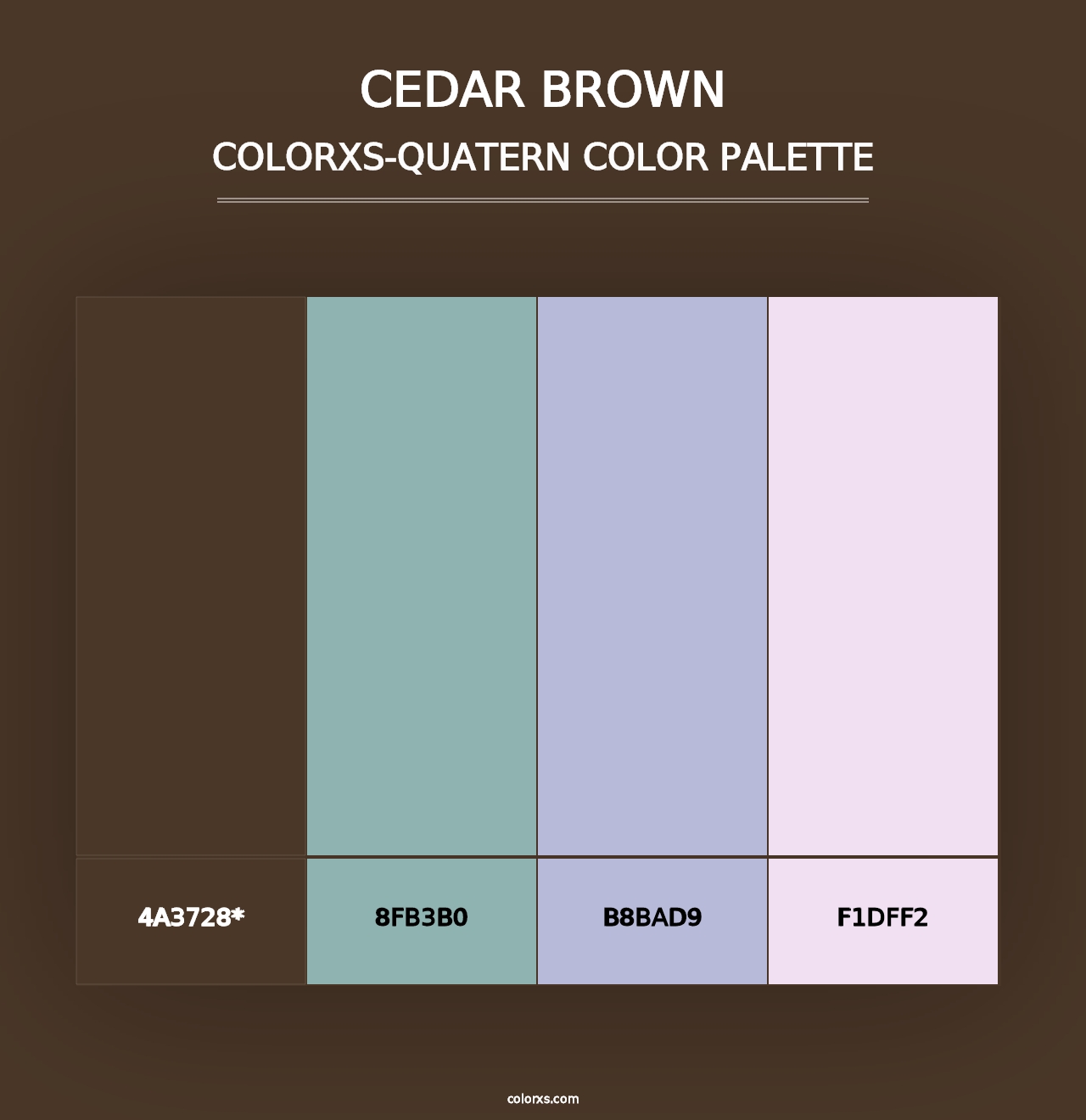 Cedar Brown - Colorxs Quad Palette