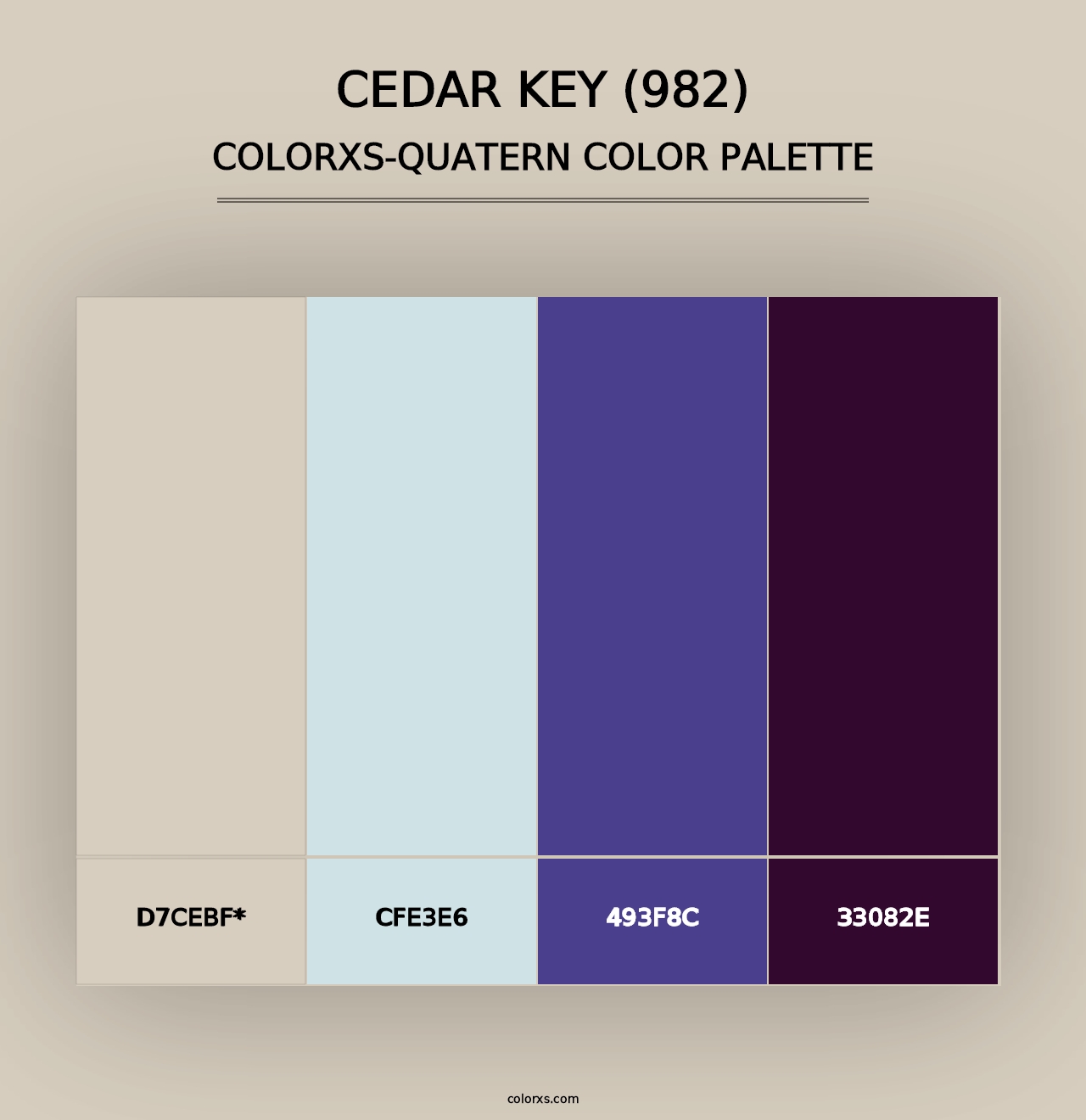 Cedar Key (982) - Colorxs Quad Palette