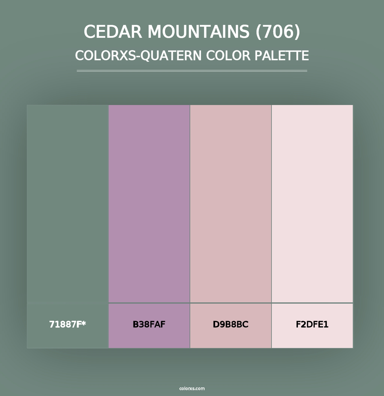 Cedar Mountains (706) - Colorxs Quad Palette