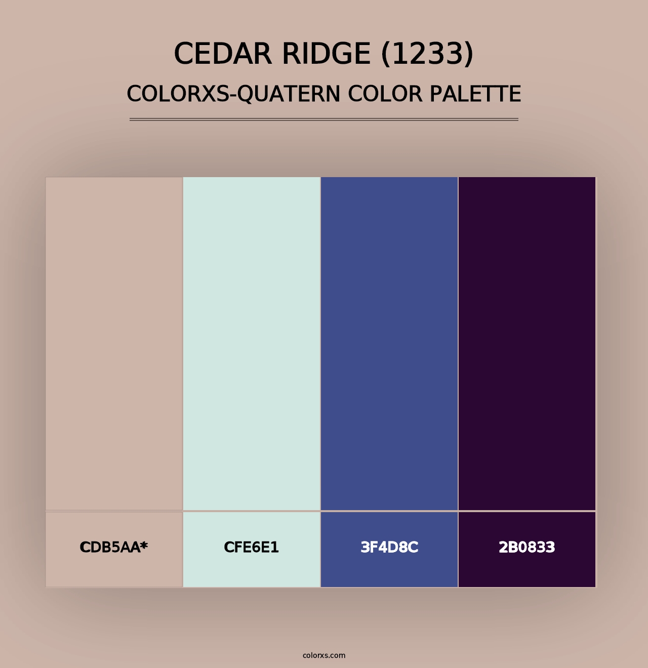 Cedar Ridge (1233) - Colorxs Quad Palette