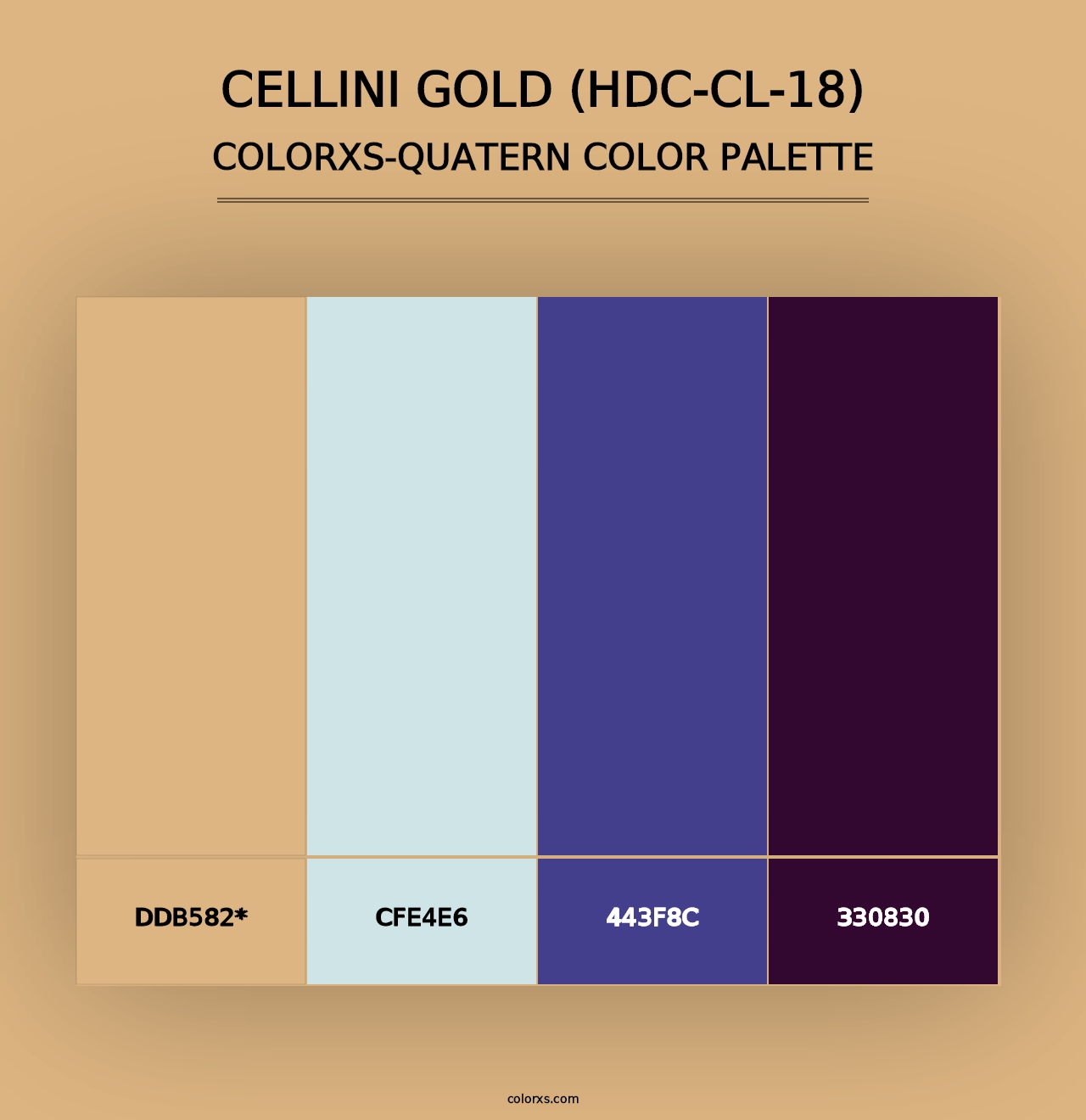 Cellini Gold (HDC-CL-18) - Colorxs Quad Palette