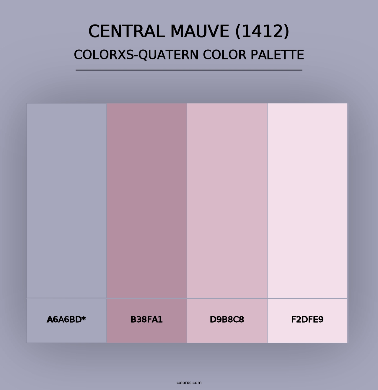 Central Mauve (1412) - Colorxs Quad Palette