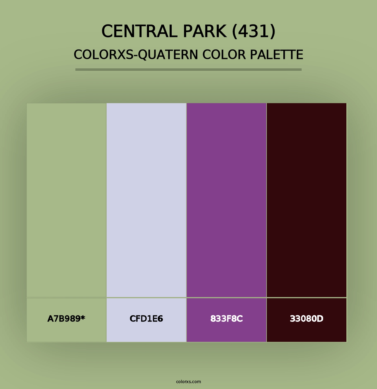 Central Park (431) - Colorxs Quad Palette