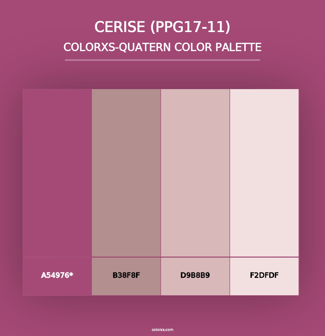 Cerise (PPG17-11) - Colorxs Quad Palette