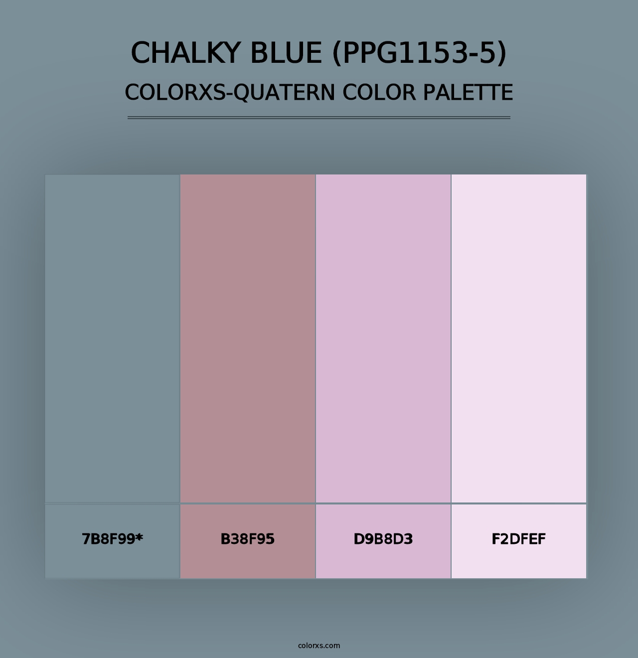 Chalky Blue (PPG1153-5) - Colorxs Quad Palette