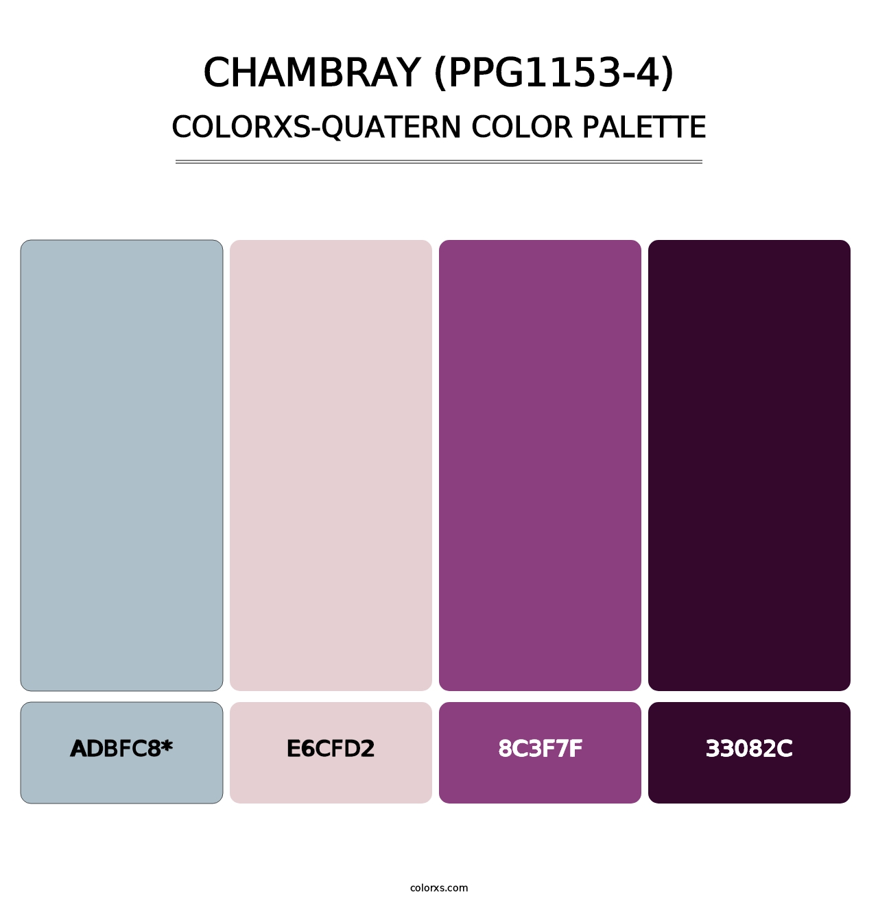 Chambray (PPG1153-4) - Colorxs Quad Palette