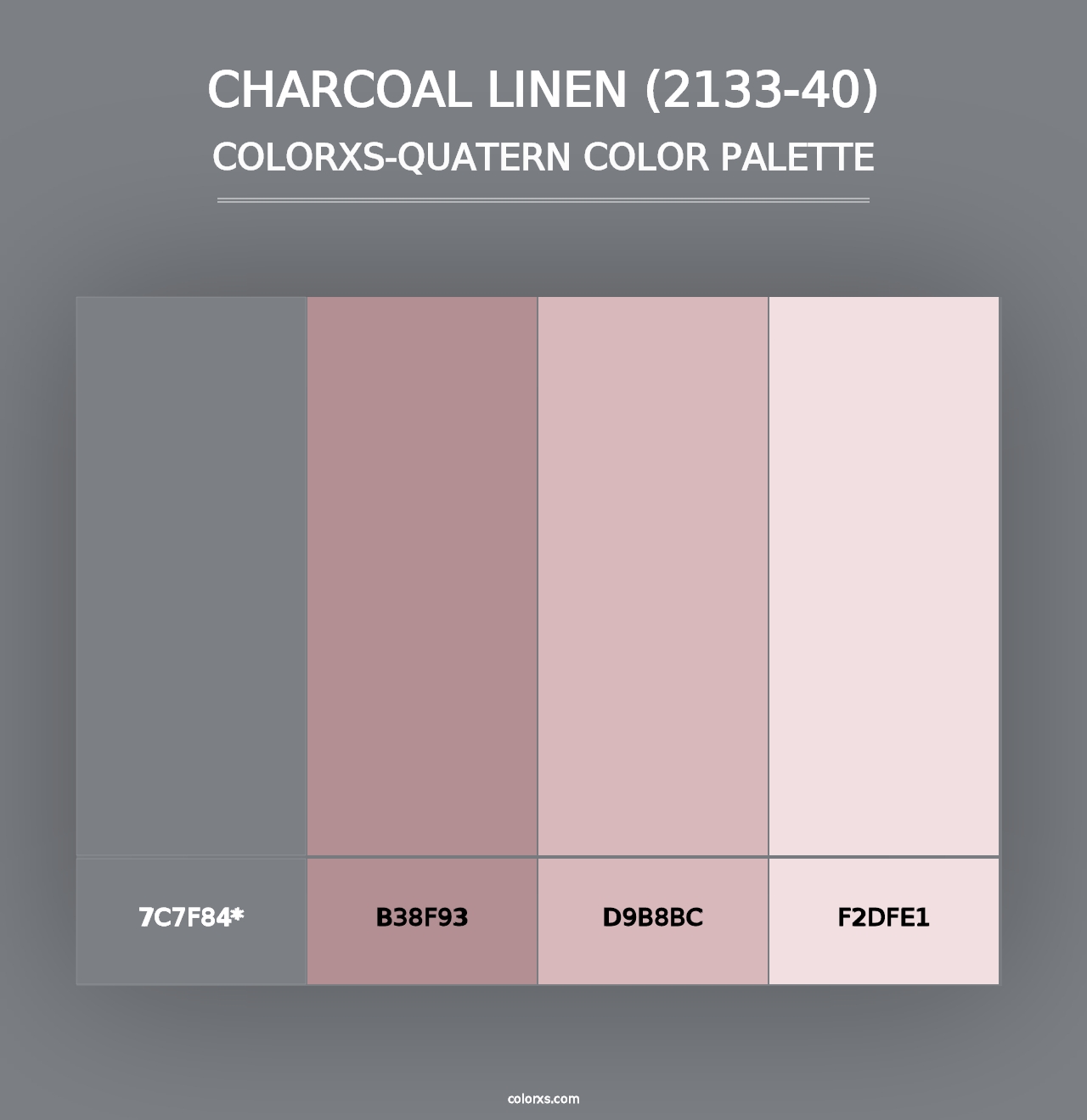 Charcoal Linen (2133-40) - Colorxs Quad Palette