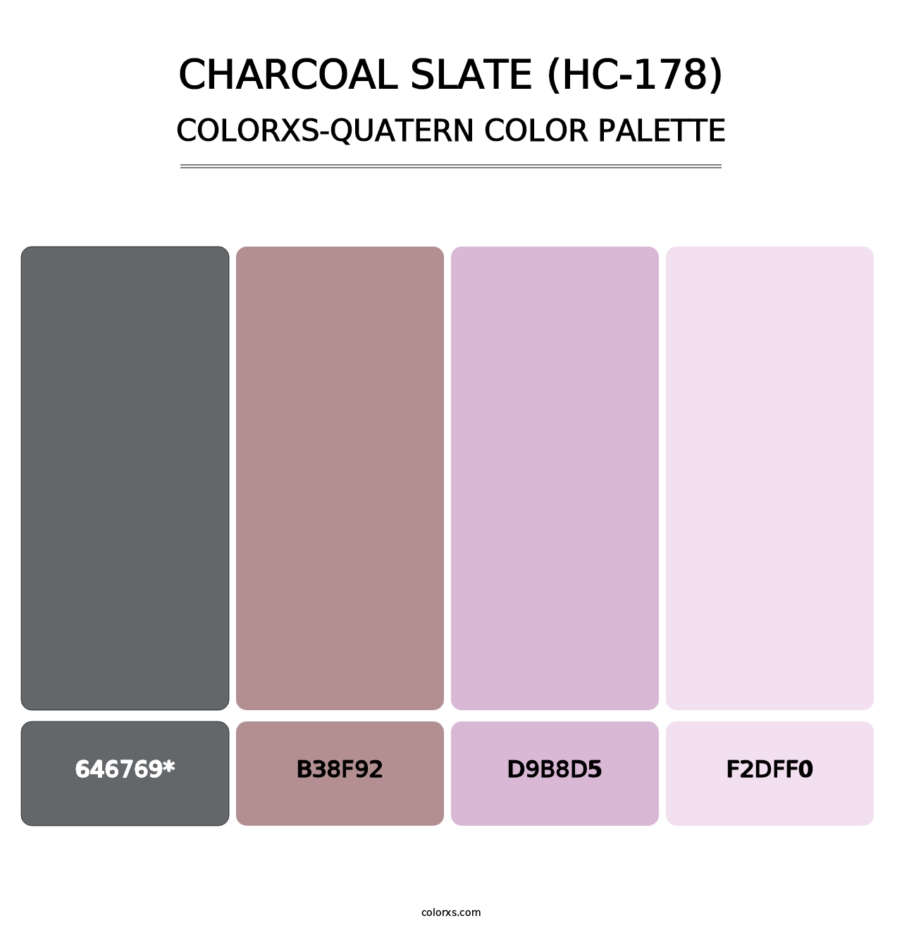 Charcoal Slate (HC-178) - Colorxs Quad Palette