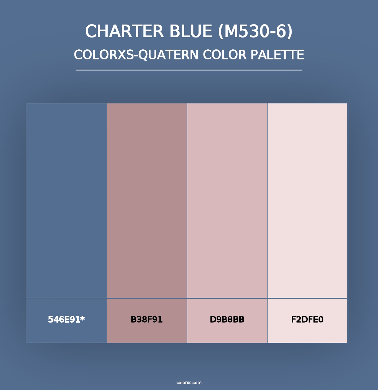 Charter Blue (M530-6) - Colorxs Quad Palette