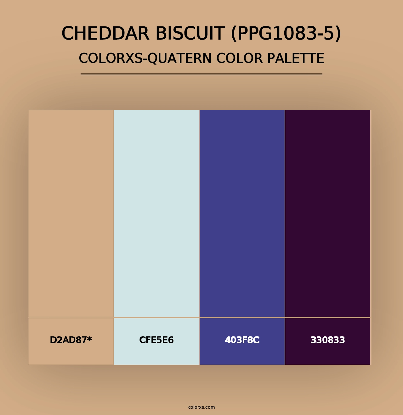 Cheddar Biscuit (PPG1083-5) - Colorxs Quad Palette