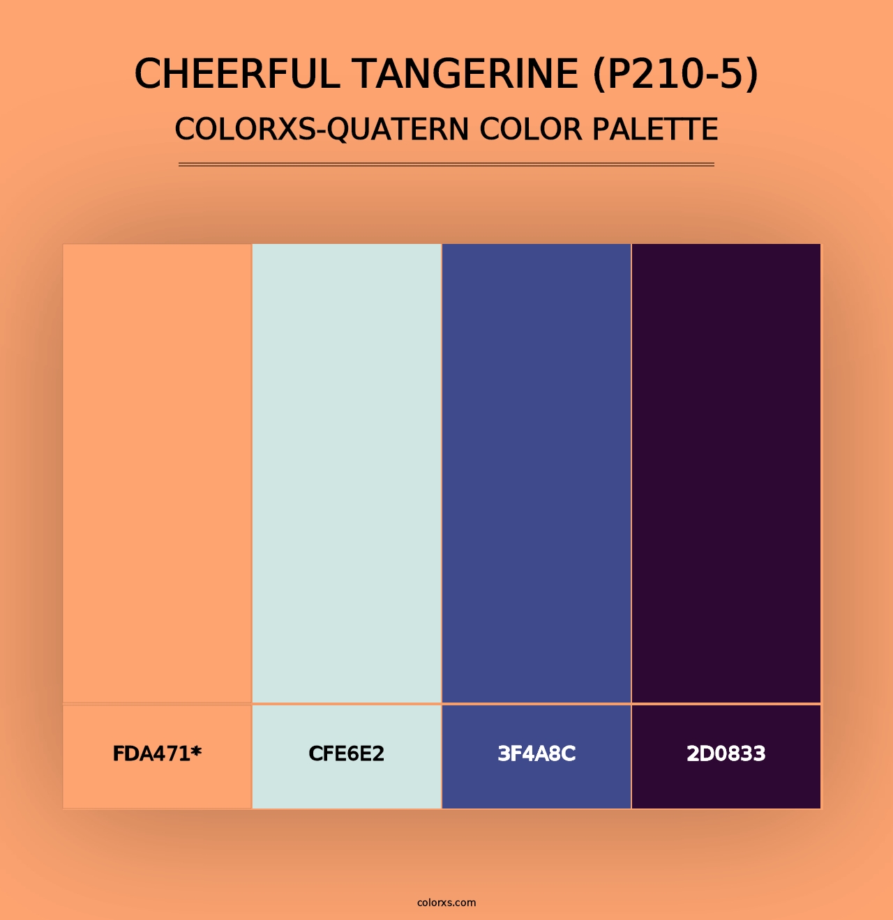 Cheerful Tangerine (P210-5) - Colorxs Quad Palette