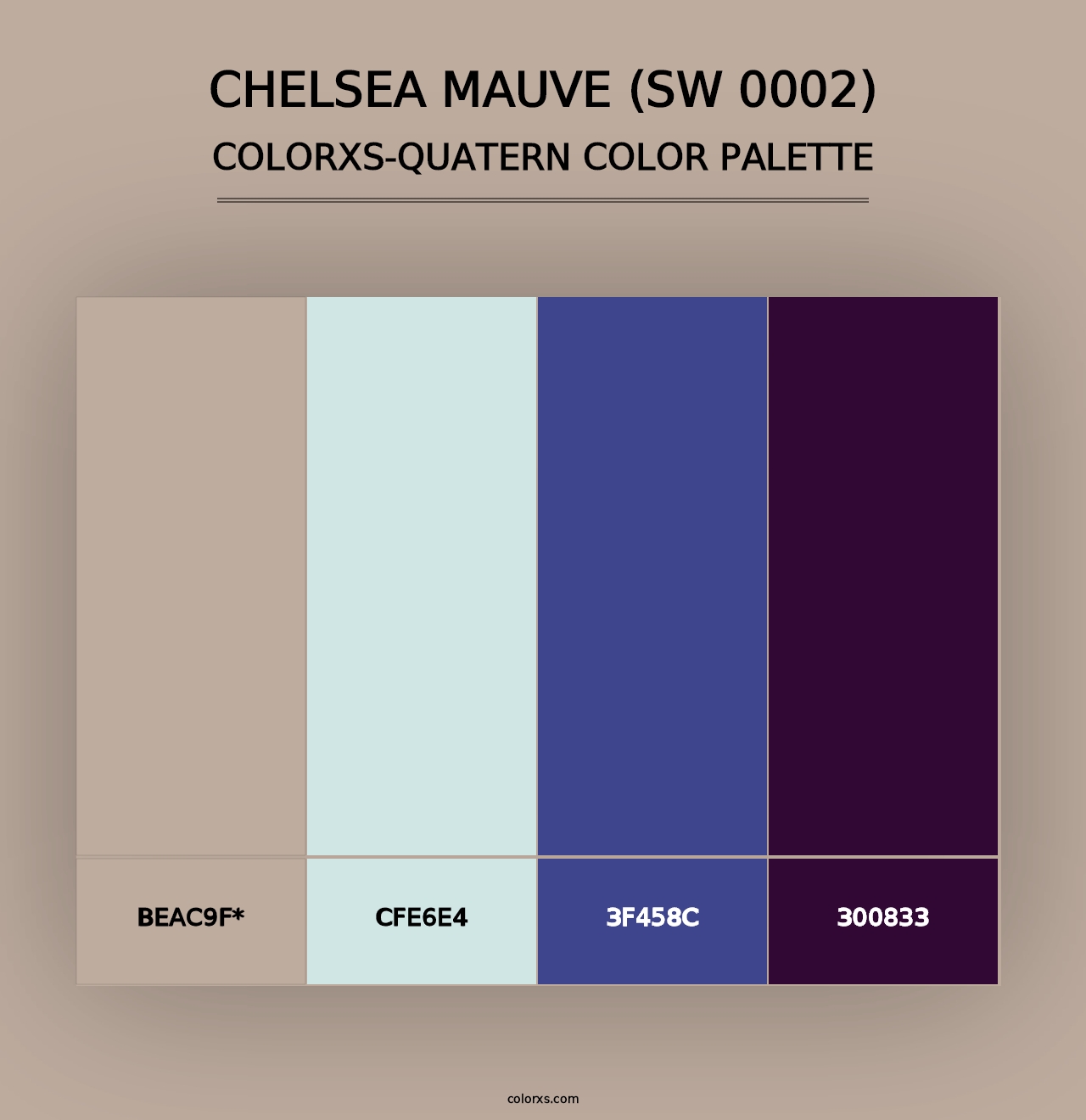 Chelsea Mauve (SW 0002) - Colorxs Quad Palette