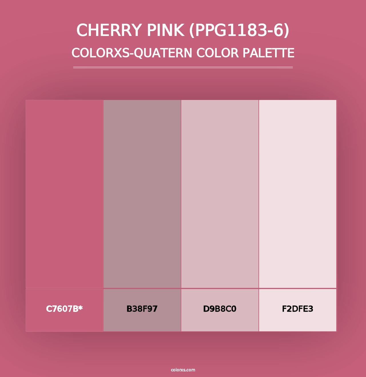 Cherry Pink (PPG1183-6) - Colorxs Quad Palette