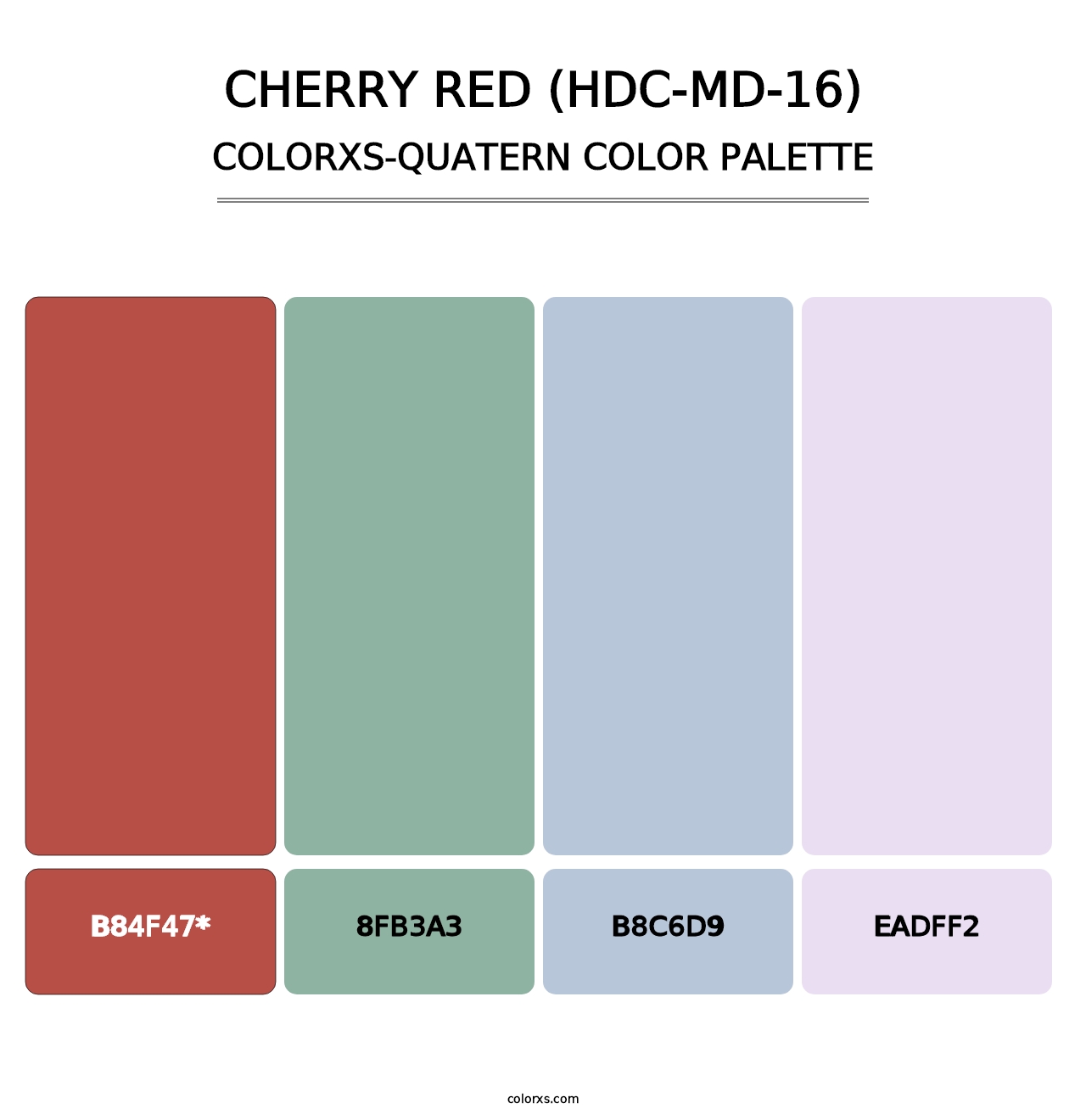 Cherry Red (HDC-MD-16) - Colorxs Quad Palette