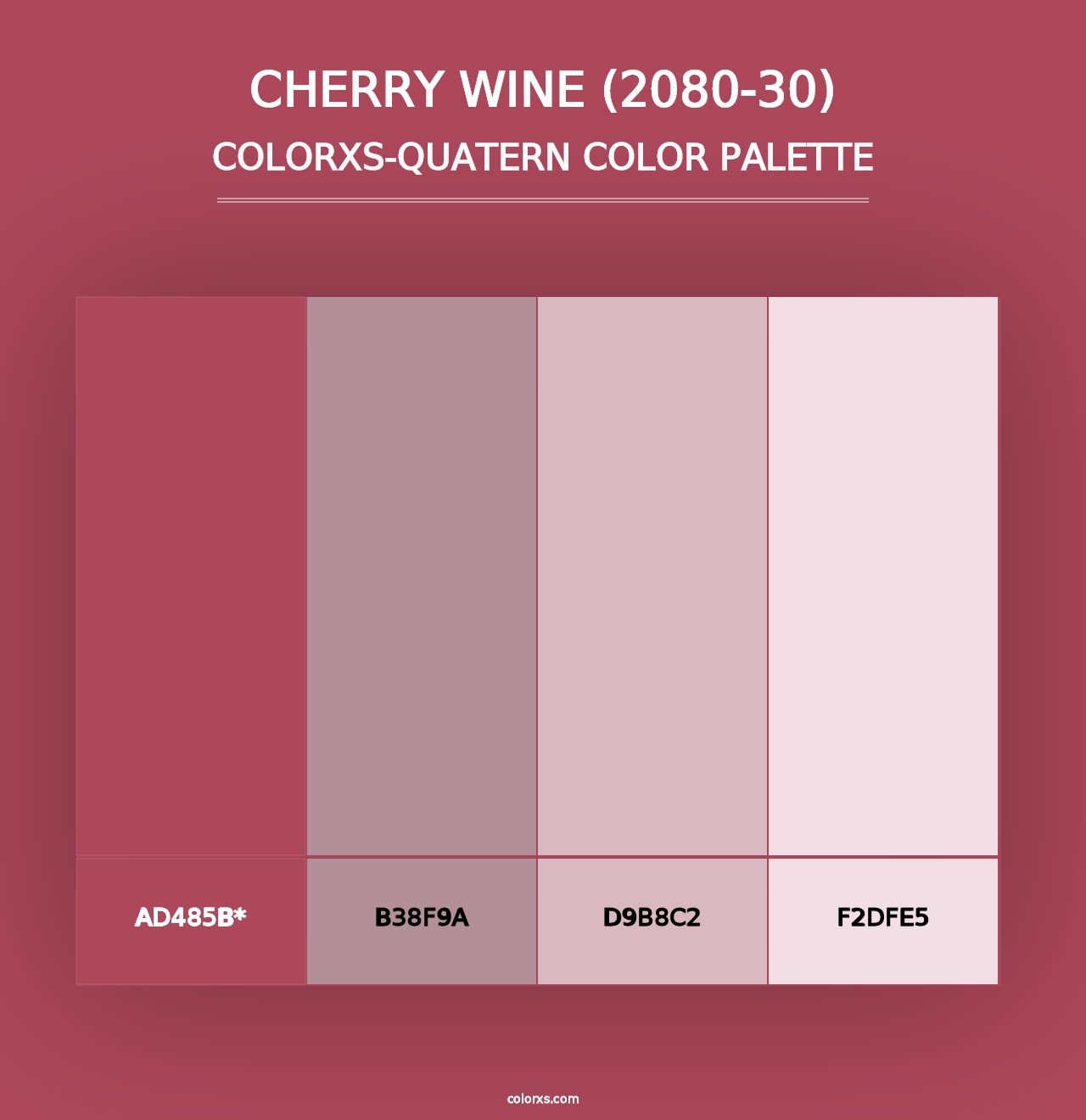 Cherry Wine (2080-30) - Colorxs Quad Palette