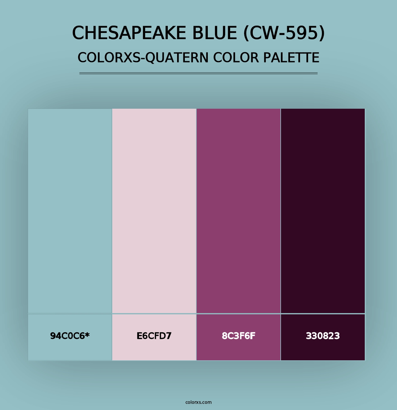 Chesapeake Blue (CW-595) - Colorxs Quad Palette