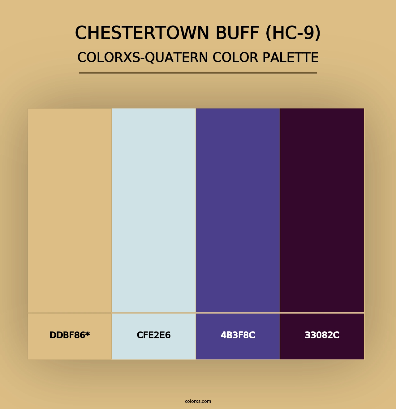 Chestertown Buff (HC-9) - Colorxs Quad Palette