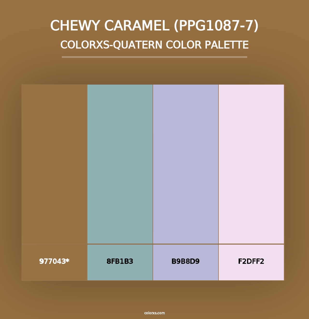 Chewy Caramel (PPG1087-7) - Colorxs Quad Palette