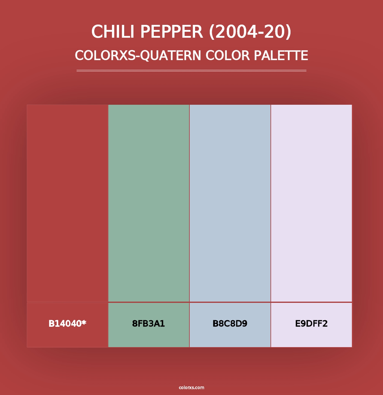 Chili Pepper (2004-20) - Colorxs Quad Palette