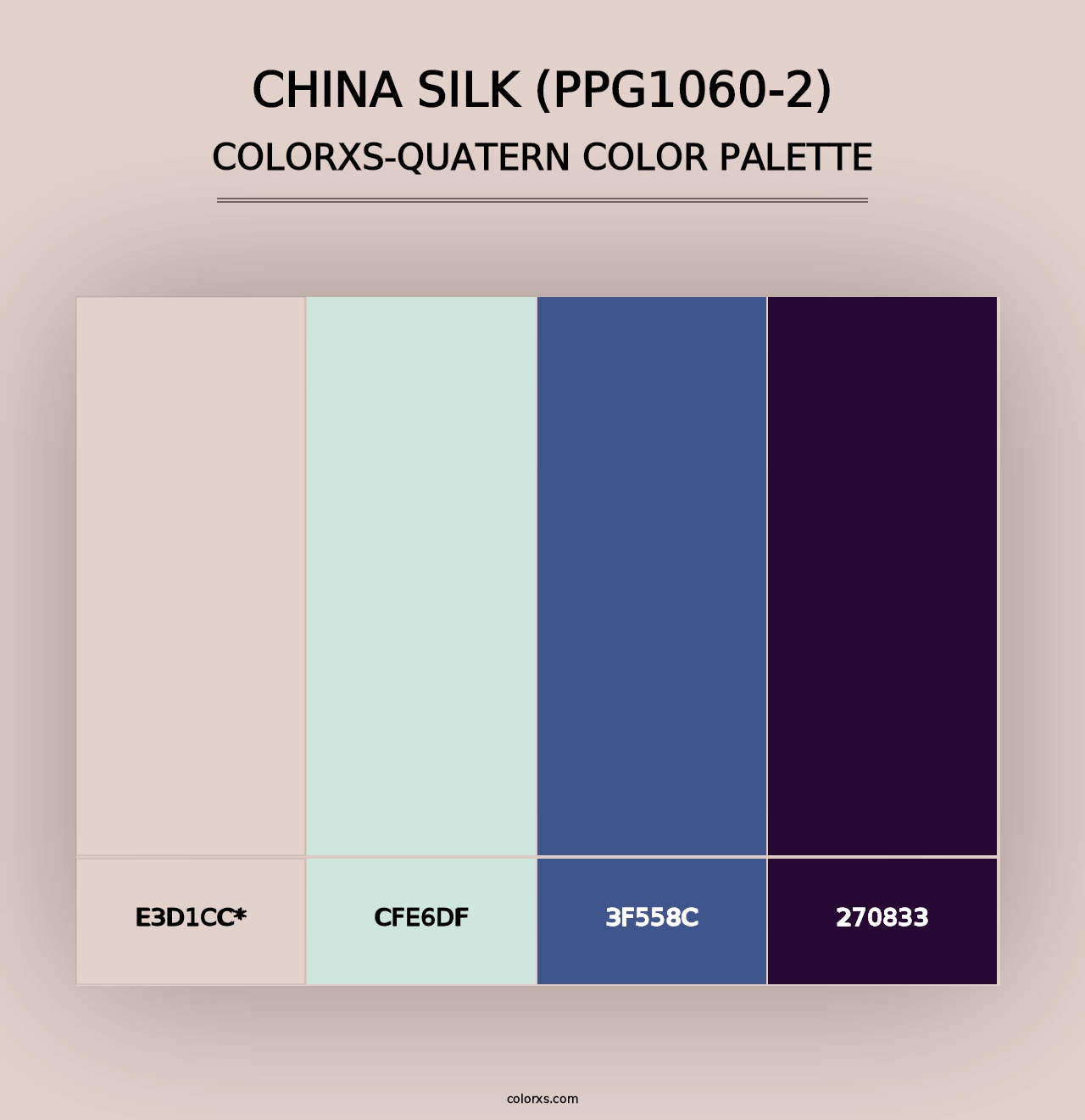 China Silk (PPG1060-2) - Colorxs Quad Palette