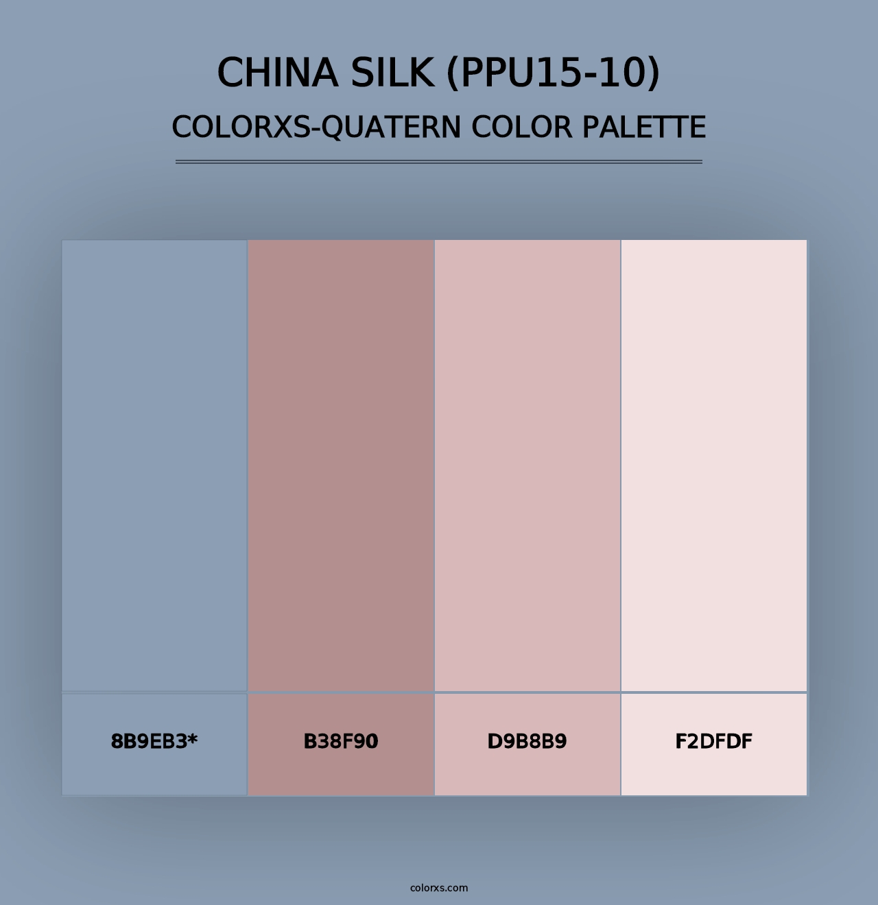 China Silk (PPU15-10) - Colorxs Quad Palette