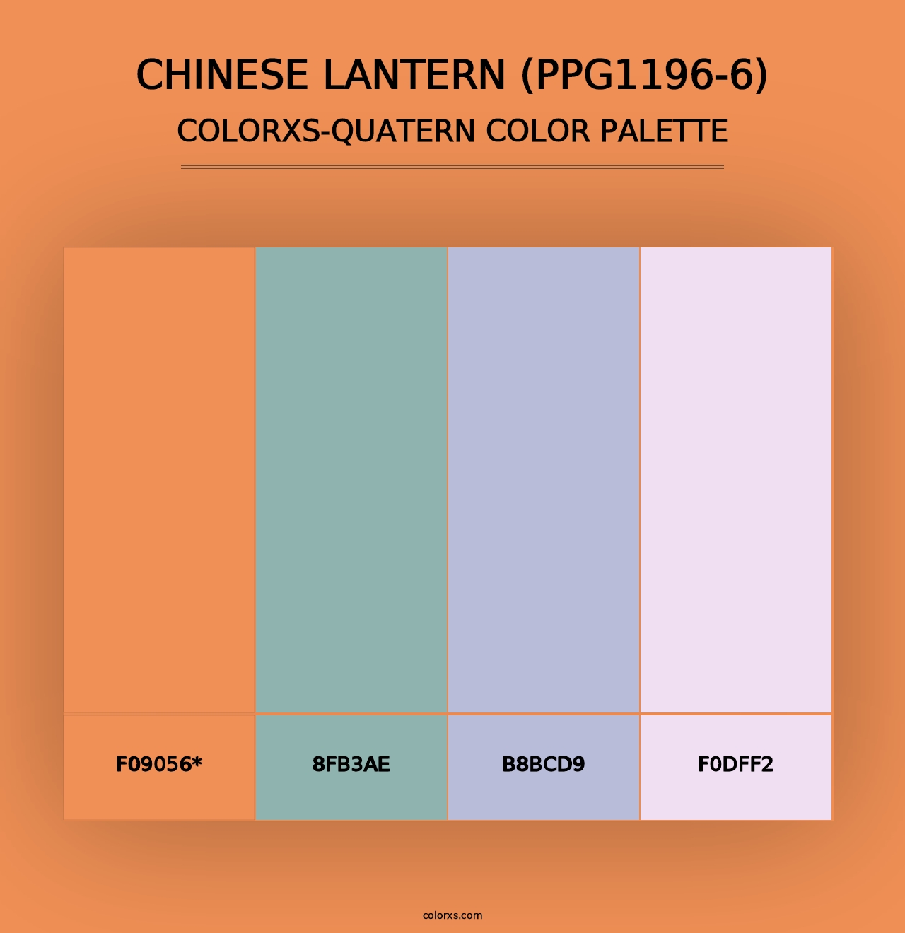 Chinese Lantern (PPG1196-6) - Colorxs Quad Palette