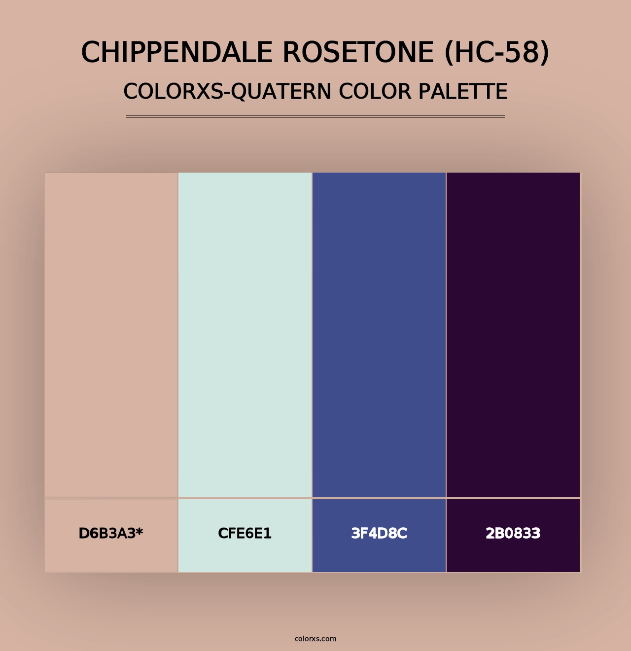 Chippendale Rosetone (HC-58) - Colorxs Quad Palette