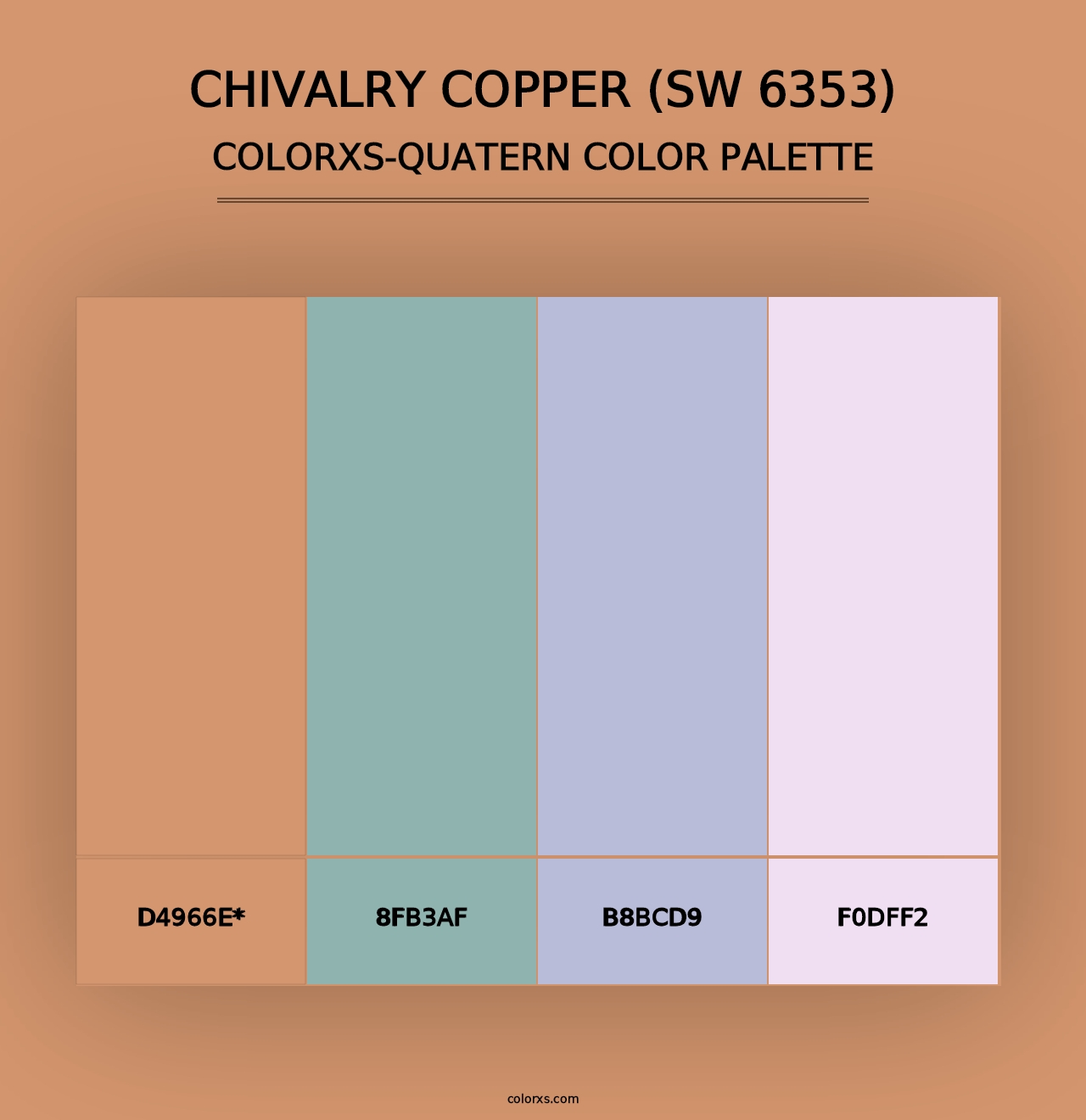 Chivalry Copper (SW 6353) - Colorxs Quad Palette