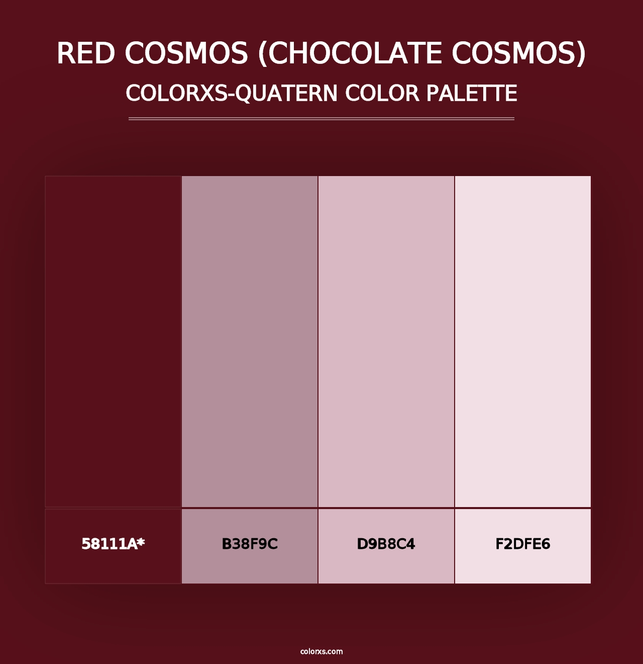 Red Cosmos (Chocolate Cosmos) - Colorxs Quad Palette