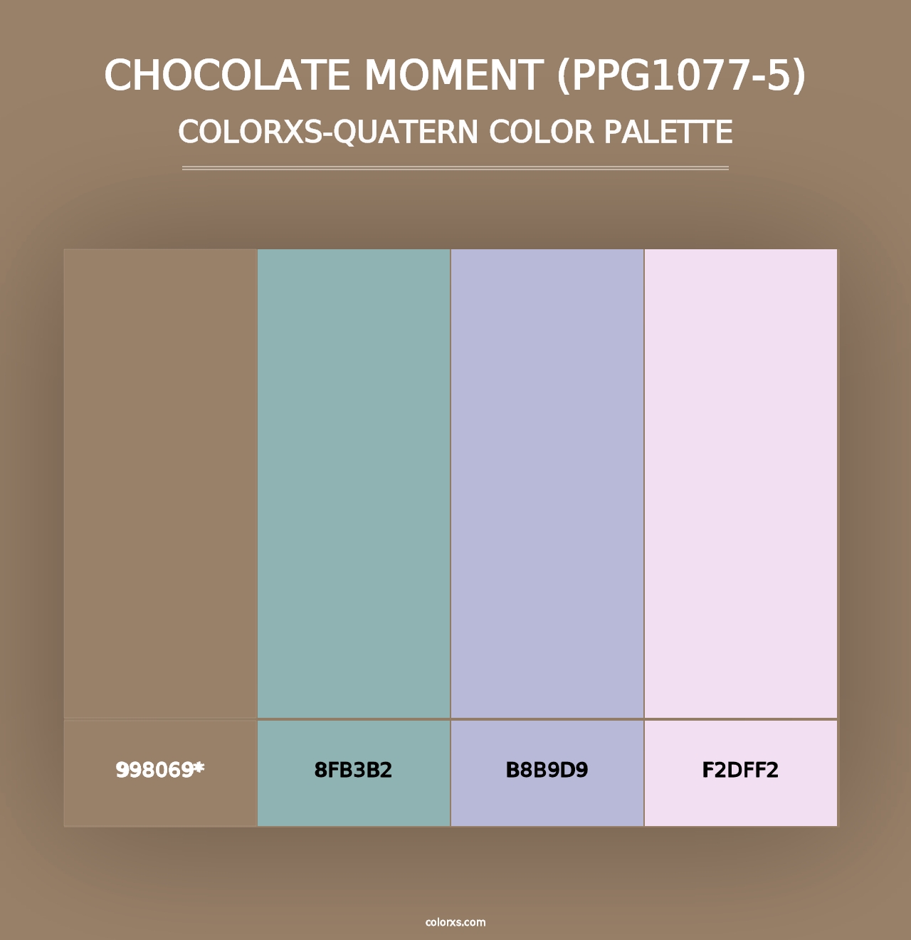 Chocolate Moment (PPG1077-5) - Colorxs Quad Palette