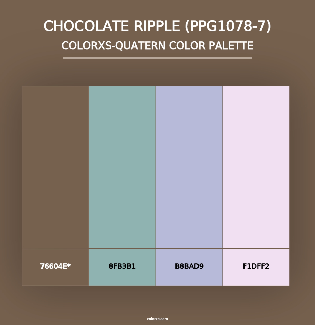 Chocolate Ripple (PPG1078-7) - Colorxs Quad Palette