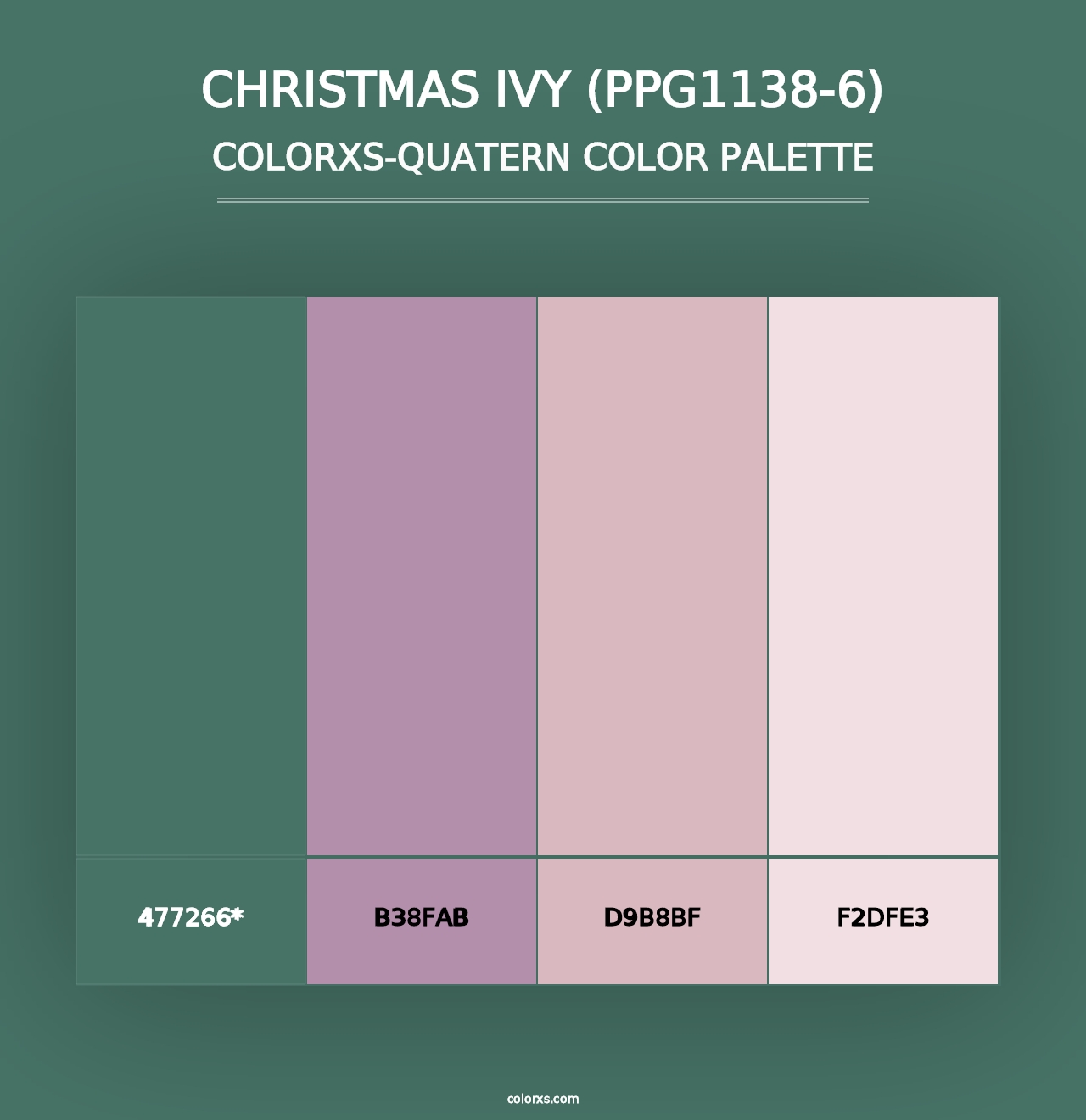 Christmas Ivy (PPG1138-6) - Colorxs Quad Palette