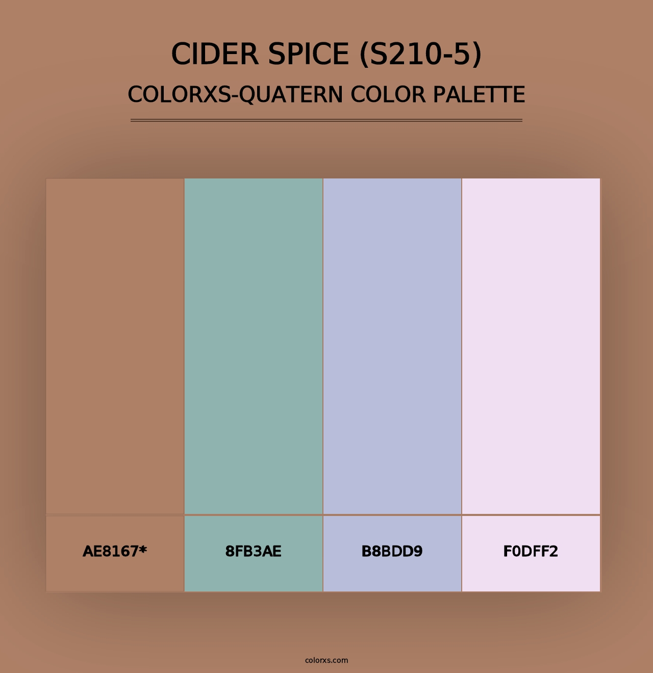 Cider Spice (S210-5) - Colorxs Quad Palette