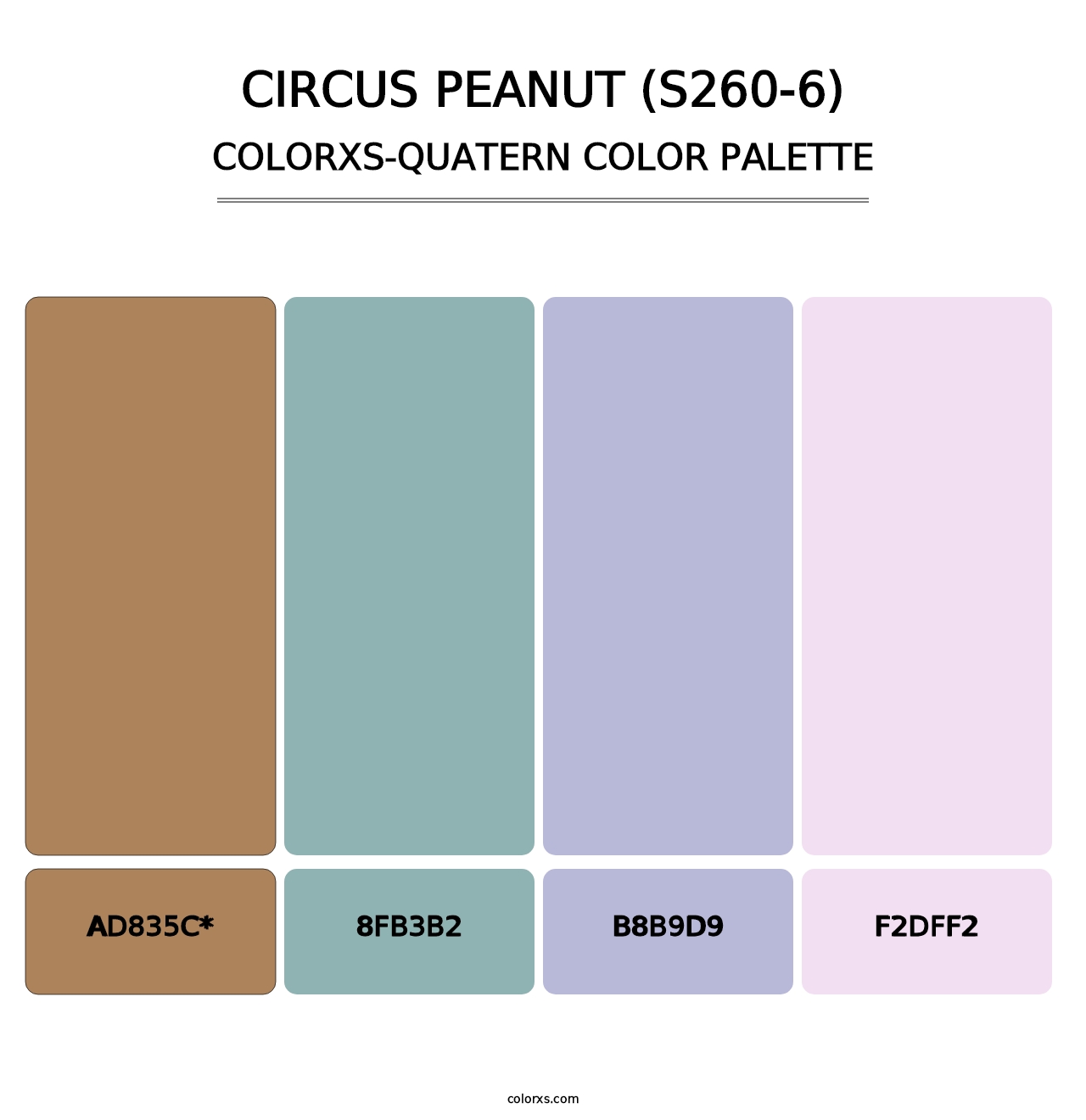 Circus Peanut (S260-6) - Colorxs Quad Palette