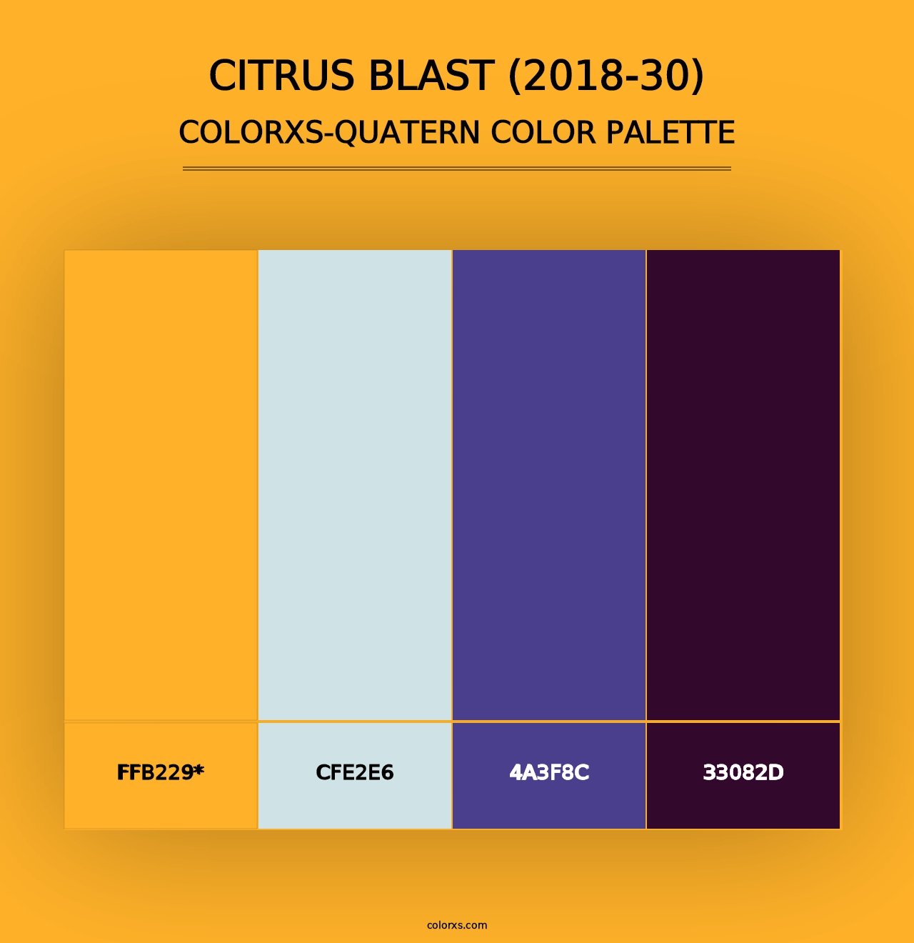 Citrus Blast (2018-30) - Colorxs Quad Palette